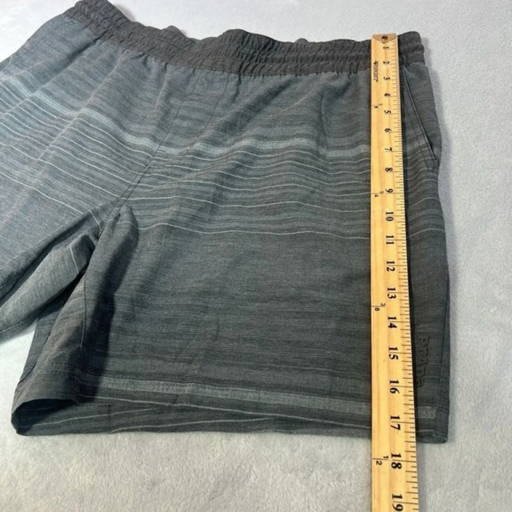 prAna Shorts Mens‎ XXL Charcoal Gray Striped Slope Short Outdoors Hiking Stretch